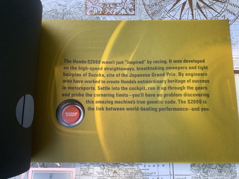 S2000 marketing brochure interior