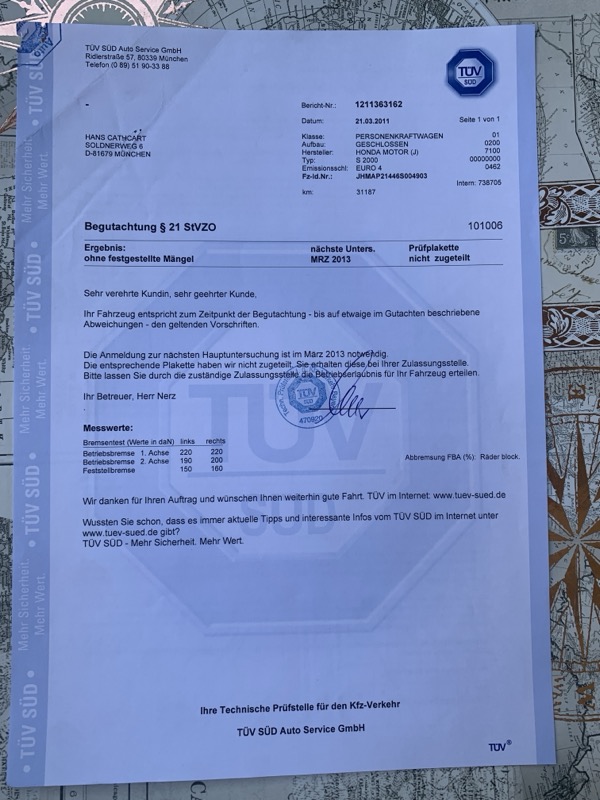German TÜV inspection