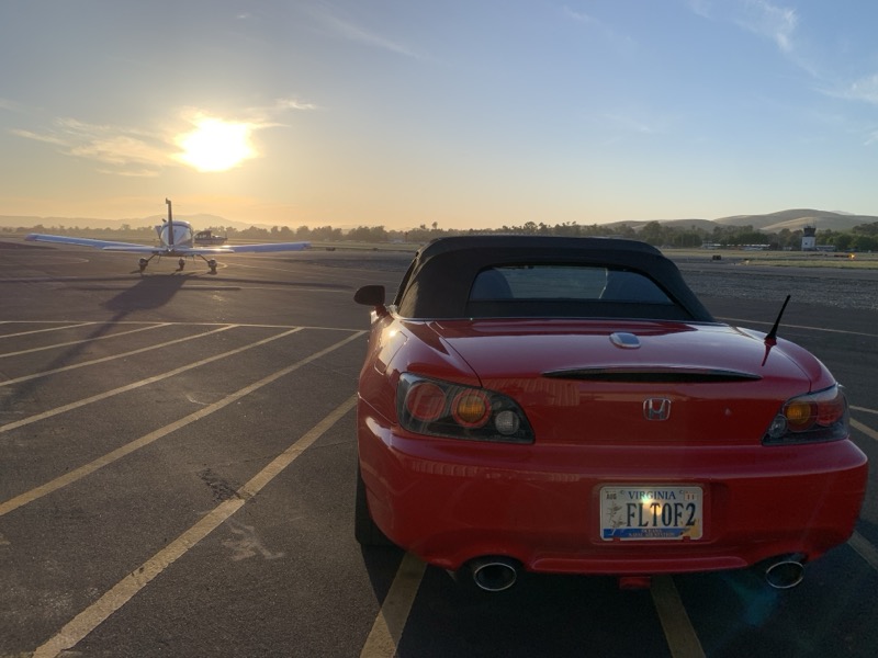 Sunset at the airport